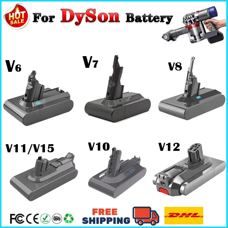 Vacuum Cleaner rechargeable Battery for Dyson V6 V7 V8 V10 V11Series SV07 SV09 SV10 SV12 DC62 Absolute Fluffy Animal Pro Bateria