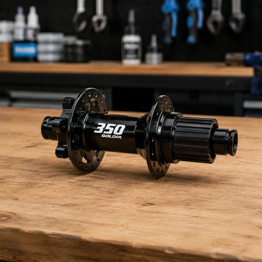 GOLDIX GDX350 32H Boost MTB Nabe J-Bend 36T Ratsche 6-Bolzen Scheibenbremse Abgedichtete Lager HG XD MS Vorder- und Hinterradnabe für Fahrräder – Detail 6