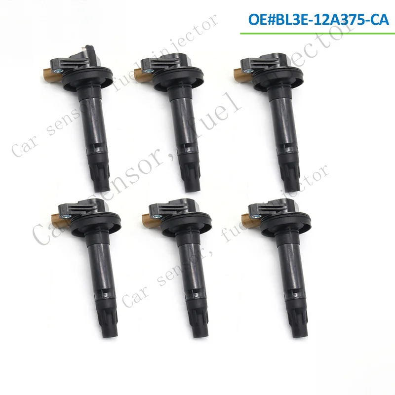 Q+ 6PCS For Ford Police F-150 Transit BL3E-12A375-CA Ignition Coil Spark Plug New