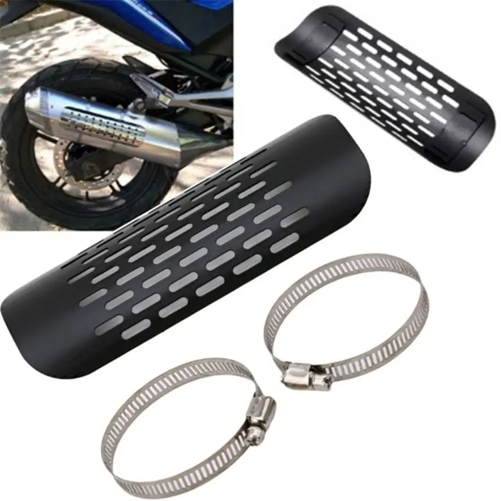 Universal Heat Shield Crash Pad Cover Pipe Heat Shield Motorcycle Exhaust Pipe Protector Tail Muffler Anti-scalding Cover