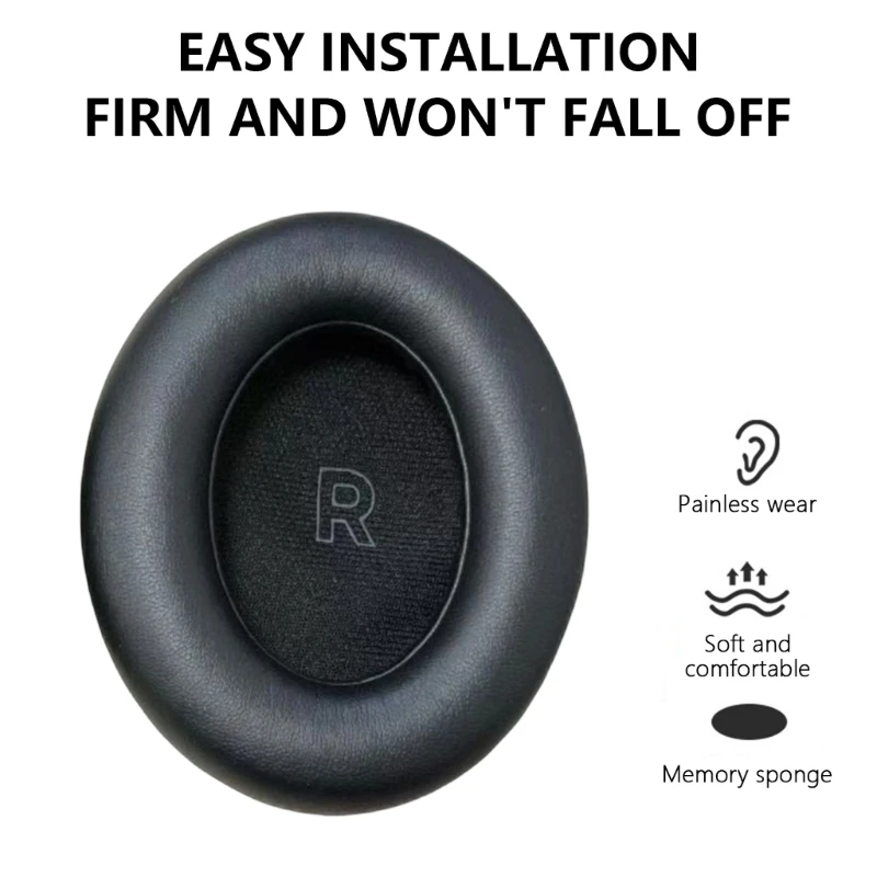 Replacement Ear Pad Cushion For Bose QC Ultra Over-Ear Headphones with Inner Cup Covers and Headband Contact Support view 5