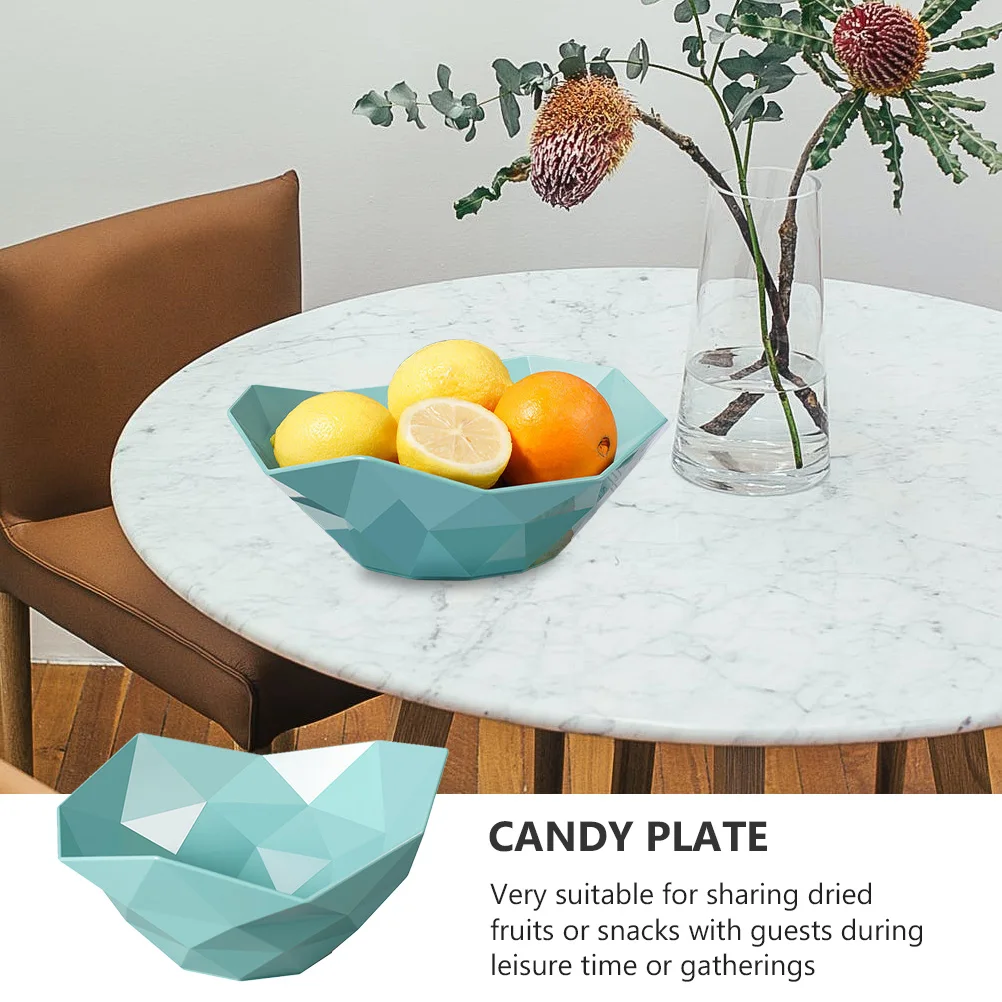 

1 pc Plastic Fruit Tray Large Capacity Portable Bowl Nuts Storage Plate Kitchen Accessories Dinning Room Tableware Set Sundries