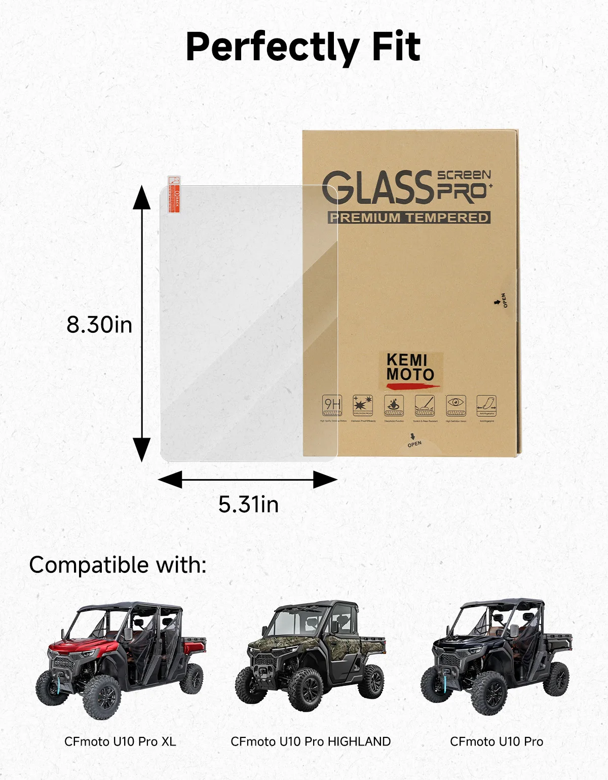 HD Clear Screen Film Tempered Glass Navigation Screen Protector For CFMOTO UFORCE U10 PRO XL HIGHLAND 2025-2026