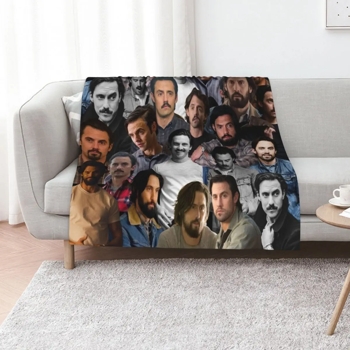 Milo Ventimiglia صورة مجمعة رمي بطانية هدية شخصية الأرائك الزخرفية متعددة الأغراض رقيقة البطانيات #1