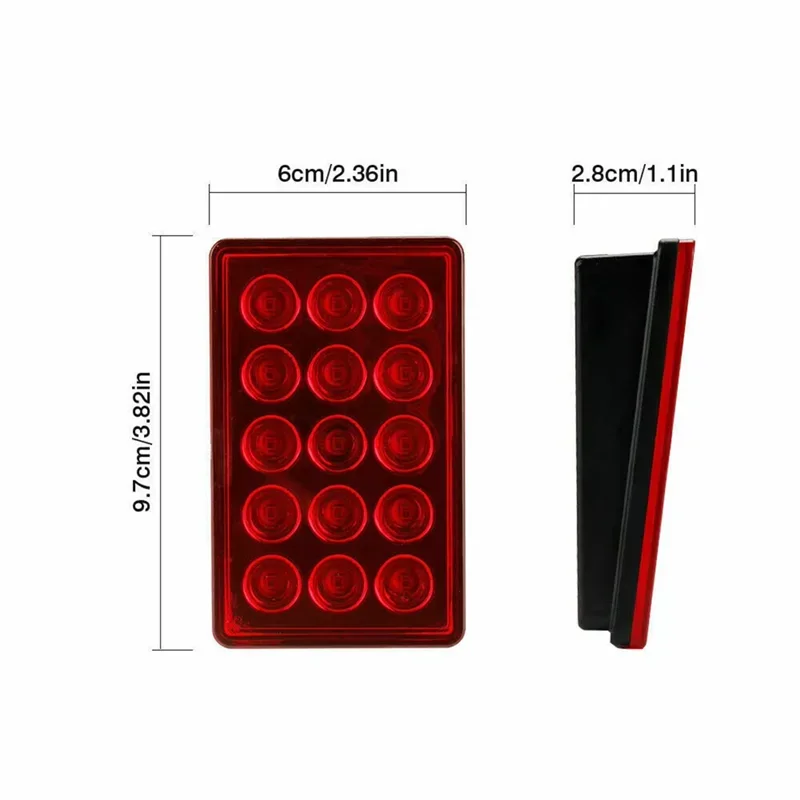 Car LED Brake Lights Hot Sale F1 Style 15  LED Rear Tail Lights Auto Flash Warning Reverse Stop Safety Signal Lamps For Car SUV