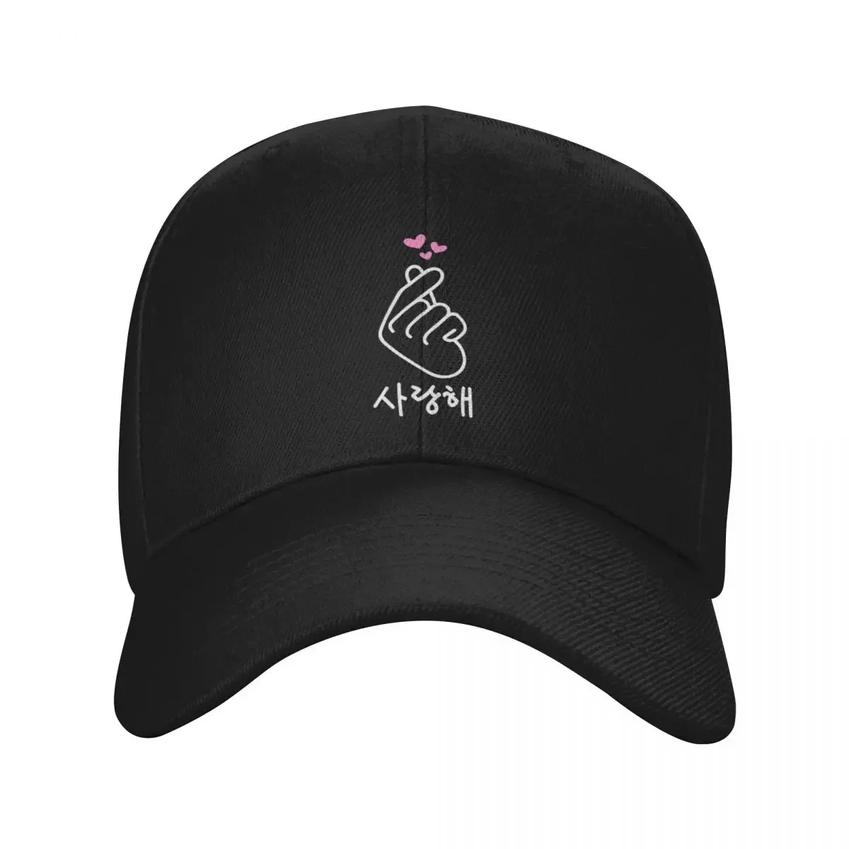 Korean Finger I Love You Saranghae Heart Kpop Baseball Cap Hip Hop tea Hat Custom Cap Thermal Visor Men Hats Women's