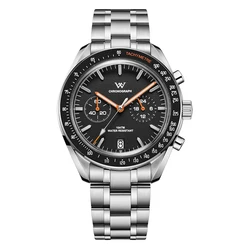 WM Watch Man Quartz Watches 100M Water Resistant Business Casual Stainless Steel Welly Merck Watch For Men WM191