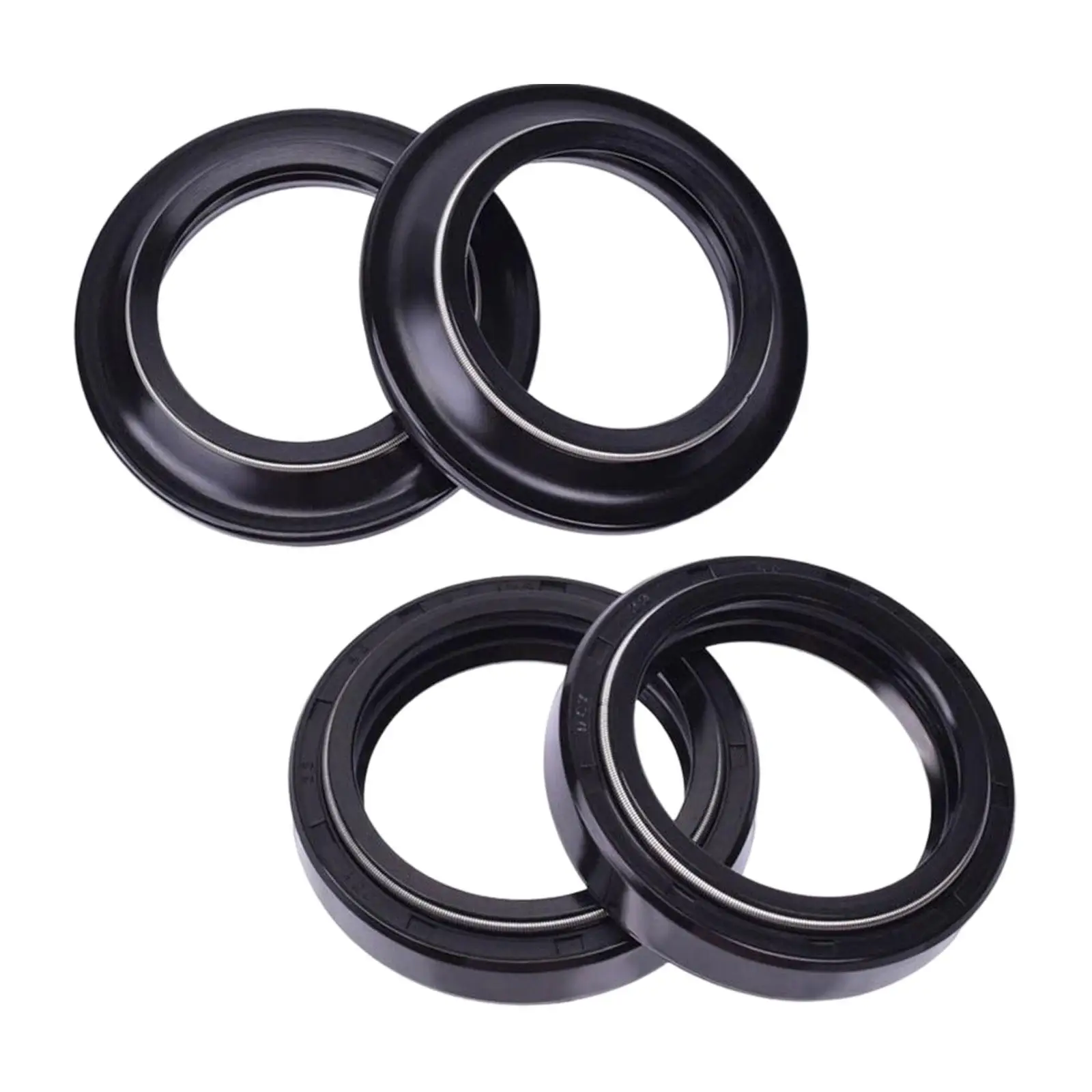 4 Pieces Motorcycle Front Fork Damper Shock Oil Seal & Dust Seal Shock Absorber for Yamaha TW200 SDR200 XV125 Virago XV250