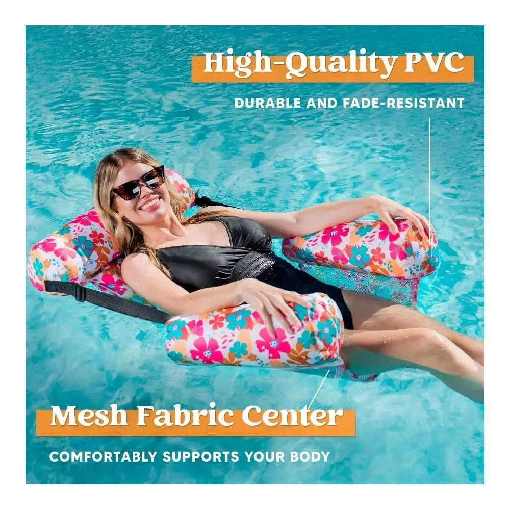 

Pool Floats Chairs Adult, 2 Packs Inflatable Pool Lounge Chairs,Blow Up Pool Noodles Floats For Adults,Floating Water Chair For