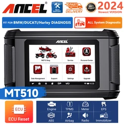 ANCEL MT510 Motorcycle Scanner All System OBD2 Diagnostic Tool for BMW/DUCATI/Harley Support 30+Functions Code Reader