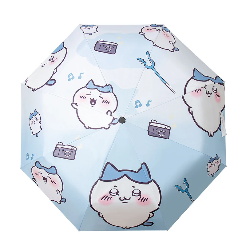 Chiikawa Cartoon Automatic Foldable Umbrella Sun Rain Dual Use UV Protection Windproof Portable For Daily Outdoor view 5