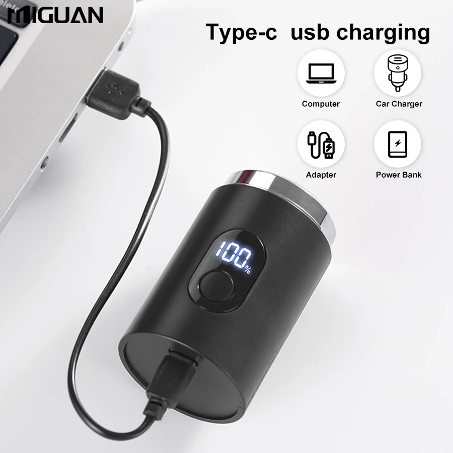 Compact Electric Shaver for Men - Digital Display, USB Fast Charging, Ultra Portable Design