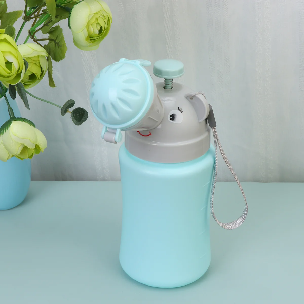 Urinoir portable d'urgence pour enfants, pot pour tout-petits, toilette de voiture, bouteille bleue pour bébé fille