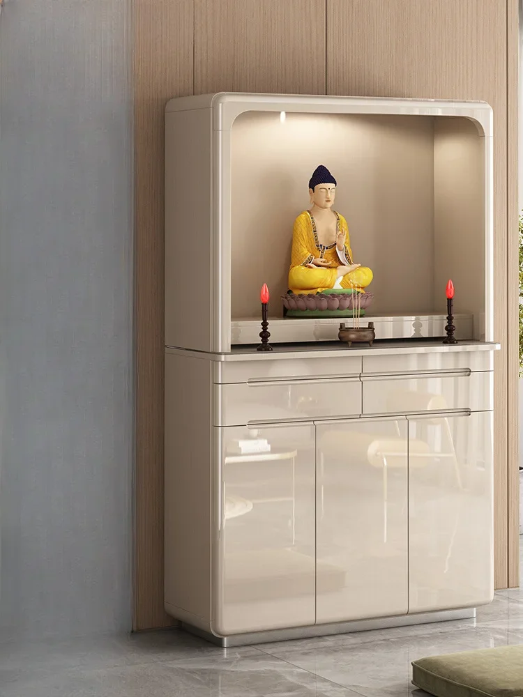 Buddhist offering table Shrine modern light luxury small  vertical cabinet household  shrine Buddhist cabinet God of Wealth