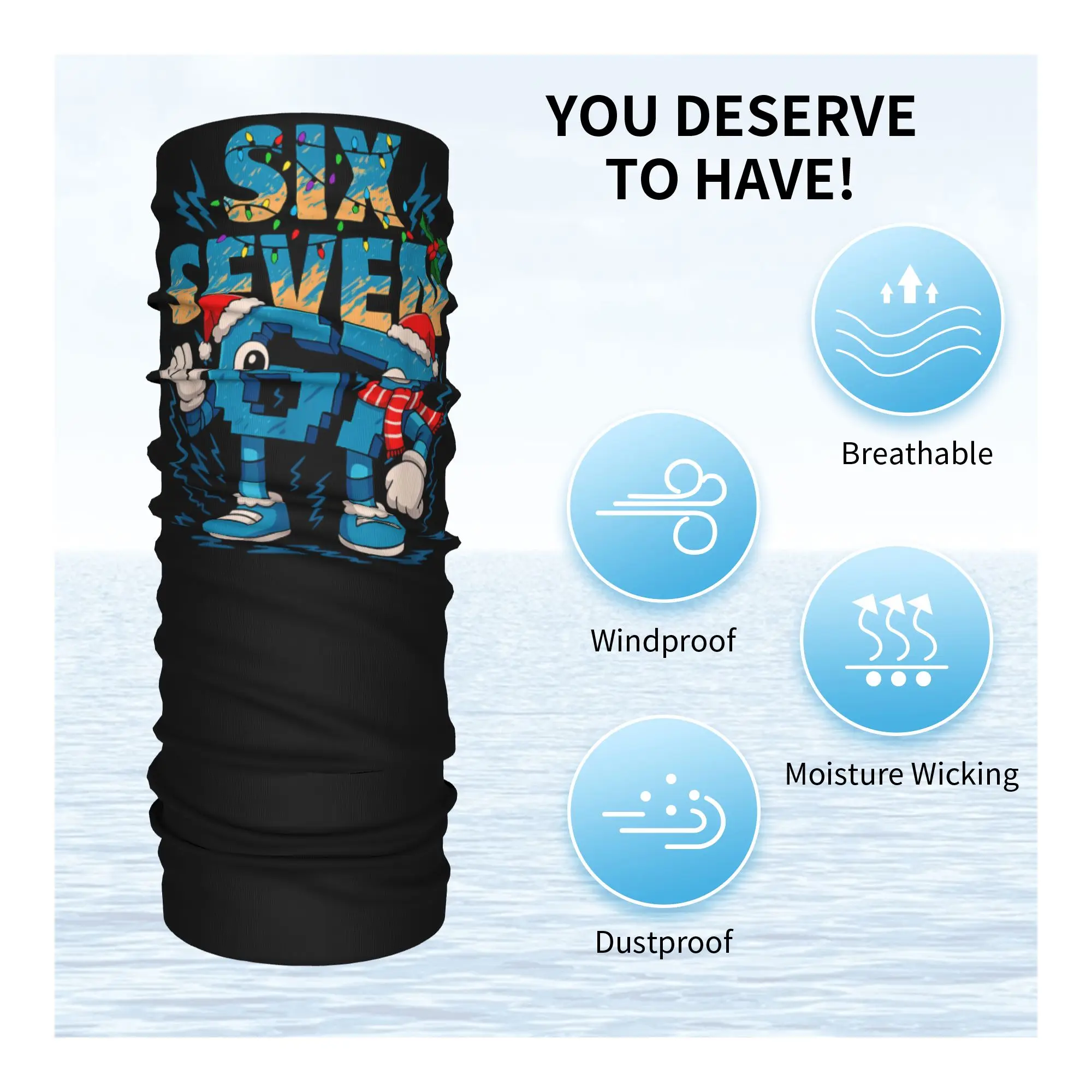 Bruh 67 6-7 مضحك Brainrot ميمي الرقبة أدفأ الجراب يندبروف الدراجات باندانا متعددة الوظائف وشاح أنبوبي قناع الوجه درع