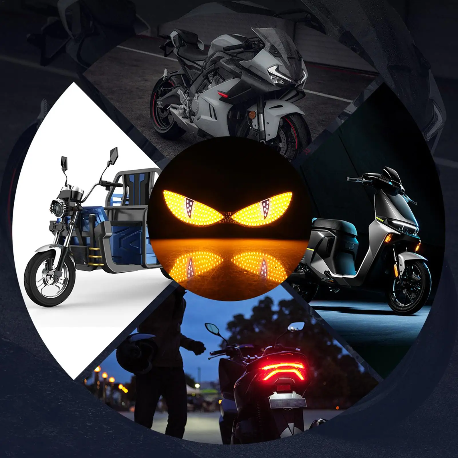 Motorcycle License Plate Light High Visibility Weather-Resistant Motorcycle LED Rear Lighting For Night Riding Daily Commuting