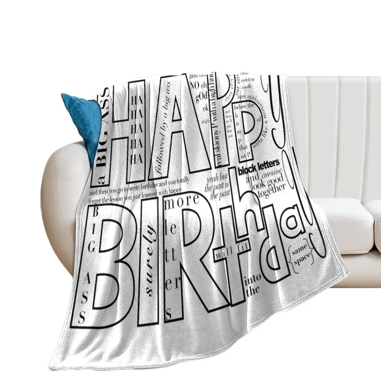 

john mulaney happy birthday sign Throw Blanket Weighted Tourist Thin Blankets