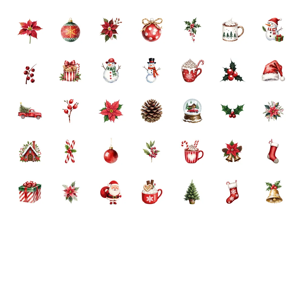 35 個ヴィンテージ冬ステッカー魅力的な装飾ステッカー文房具ステッカーギター DIY スケートボードラップトップ荷物用