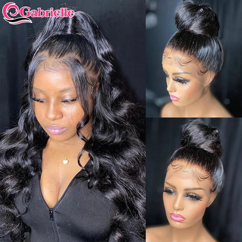 360 Lace Frontal Wig Body Wave Transparent 13x6 Lace Front Human Hair Wigs for Women Glueless Brazilian Lace Wig Gabrielle