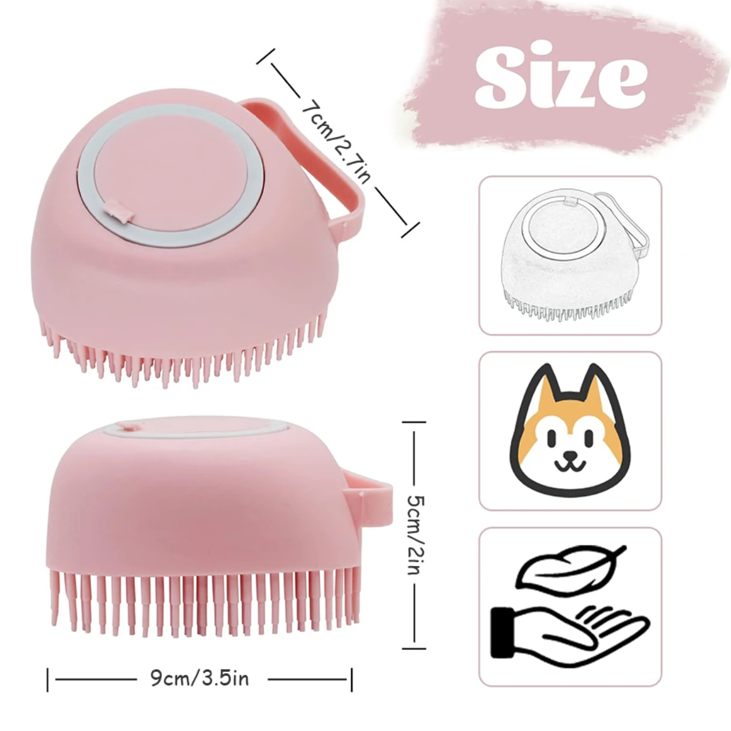 

Soft and Gentle Silicone Pet Bath Brush - Must-Have Essential Tool for Safe Grooming and Cleaning Soft Hair - Ultimate Effective