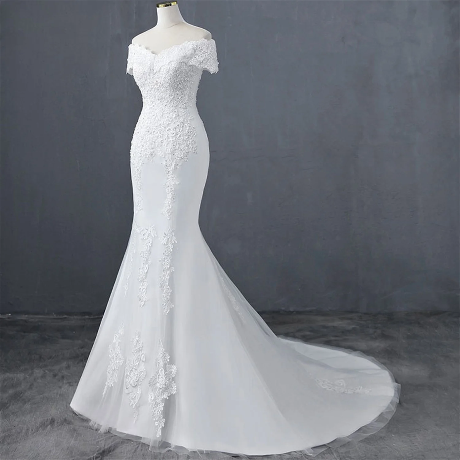 Lace Luxury Bridal Dresses 2023 Fish Tail Party Dress for Wedding Guest Dresses for Women Weeding Dress Women2023 Bride Woman