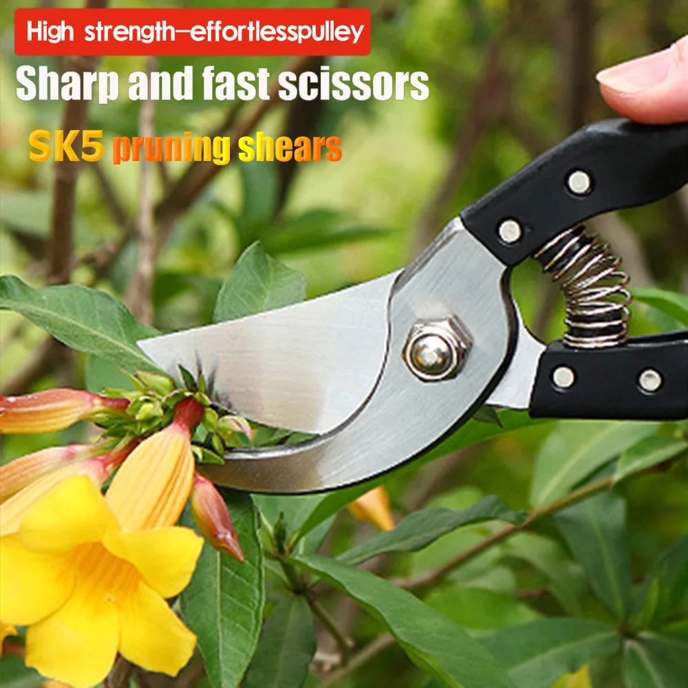 Ultra-Sharp Garden Pruning Shears Labor Saving Gardening Hand Pruner Scissors For Plant Flower Branch Fruit Tree Trimming Tools