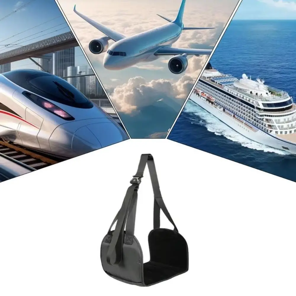 

Removable Pad Outdoor Foot Hammock Adjustable Strap Support Plates Portable Footrest Mesh Breathable Leg Comfort Mat Flight