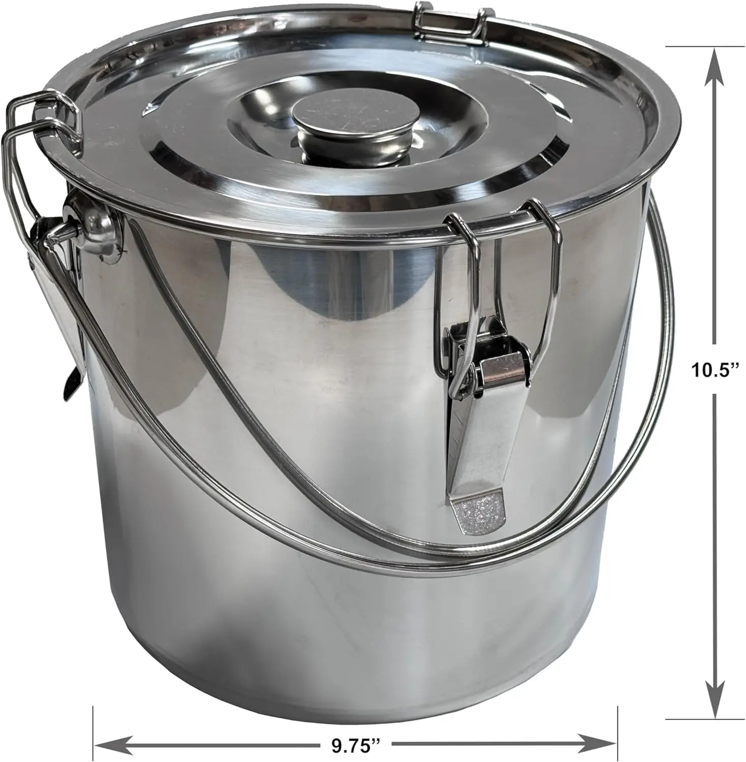 Outdoor Charcoal Extinguishing and Ash Collection: Heavy Duty Stainless Steel 3 Gallon Bucket with Lockable Lid, Black