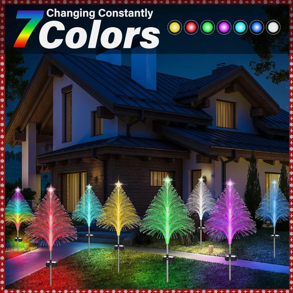 

Solar Powered Jellyfish Lights 5-Layer 7 Colors Outdoor Garden Festival Decor for Patio Christmas Tree Light Moon Star Decor