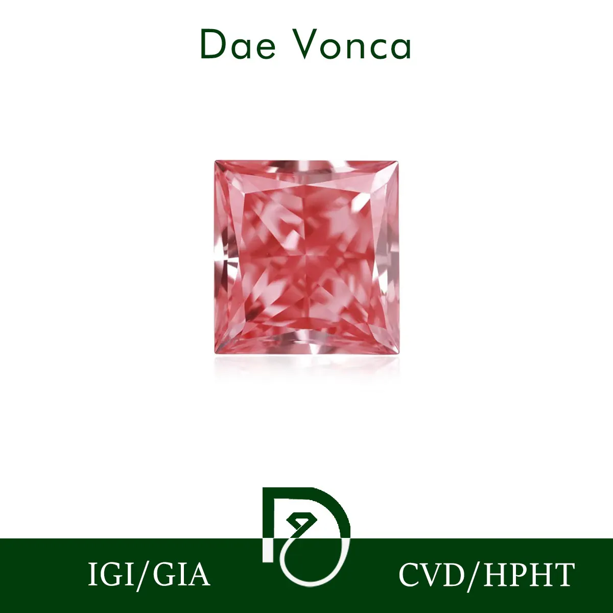 

Огранка «Принцесса» Розовый Бриллиант 1.1-2.4CT HPHT CVD Выращенные в лаборатории неоправленные бриллианты Принцесса Фантазийный розовый неоправленный бриллиант Сертификат IGI
