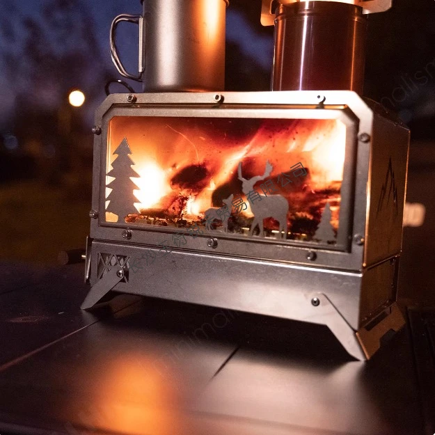 

Уличная световая полевая глубокая лесная дровяная печь, мини-настольная мини-столешница из нержавеющей стали для кемпинга, портативное зимнее отопление