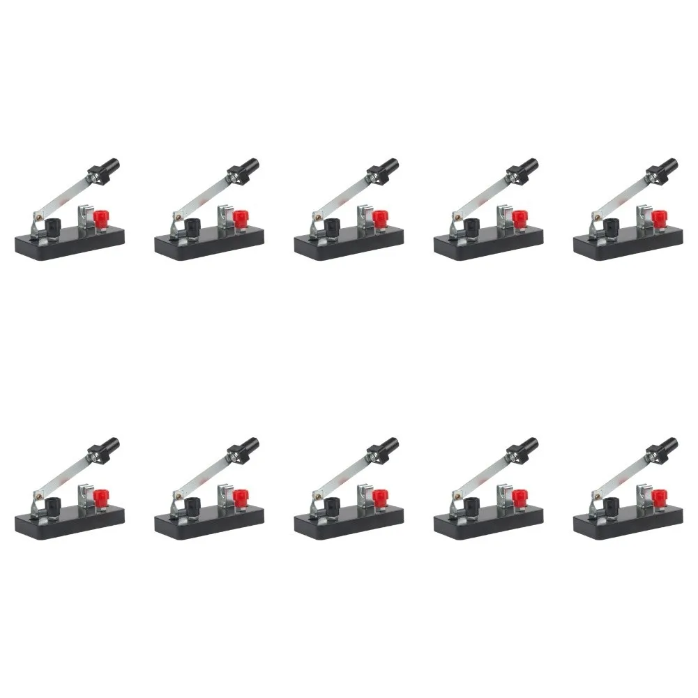 10pcs single and double circuit breakers for classroom electrical experiments educational switch with secure fixing posts