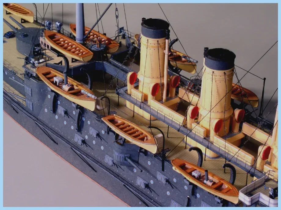 Kits de modelo de barco de papel militar para niños, juguetes de decoración del hogar, barco de guerra 3D, Oslabya, azul marino de Rusia, Czar DIY, 53cm, 1:250