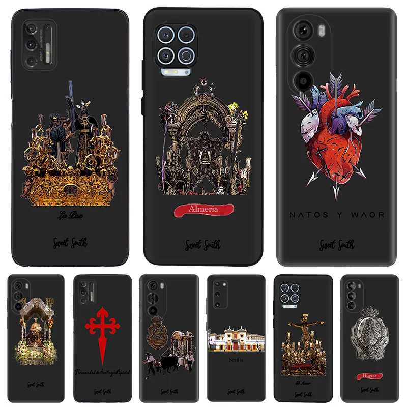 Anti-Drop Soft Phone Case For Motorola G73 G9 G50 G51 G60 G71 5G G22 G32 G52 G72 G53 Edge40 30 20 Virgin Mary Jesus Church Cover