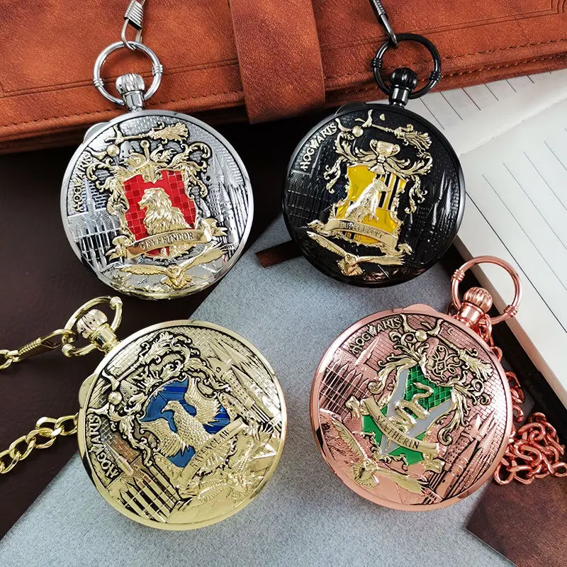 Miniso Joint Music Box Relógio de bolso Slytherin Gryffindor Hufflepuff Ravenclaw