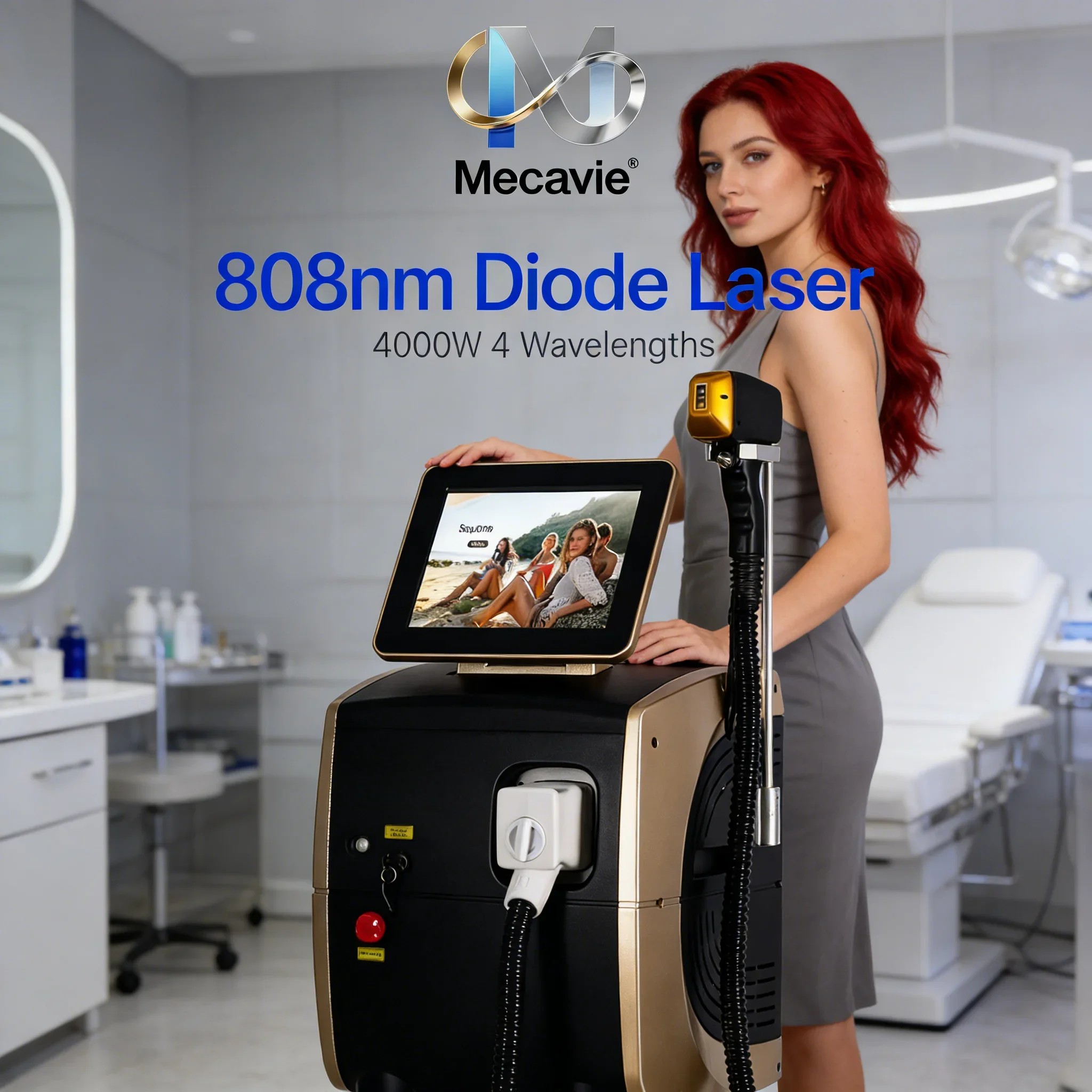

Soprano 808nm Diode Ice Titanium Laser Body Hair Removal Machine 4 Waves Face Hair Remove for Portable Salon Epilator Unisex