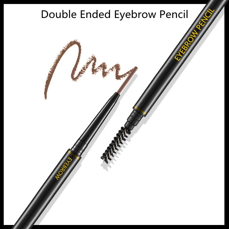 Waterproof Natural Long Lasting Paint Tattoo Eyebrow Black Brown Eyebrow Pencil With Brush Makeup