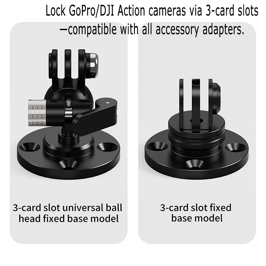 Wall Mount 1/4 3/8 M6 Thread Fixed Plate 17mm Ball Head Adapter for Gopro Camping Light Stand Projector Holder Monitor Bracket