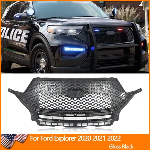 Front Bumper Upper Grille replace For Ford Explorer Police Interceptor ST XLT sport 4-door 2020 2021 2022 front bumper grill