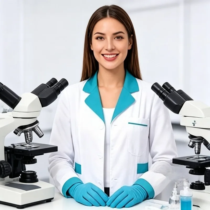 

Pharmacy Workwear Women's Long Sleeved White Coat Thin Nurse Uniform Suitable for Dental Clinics, Beauty Salons, Pharmacies