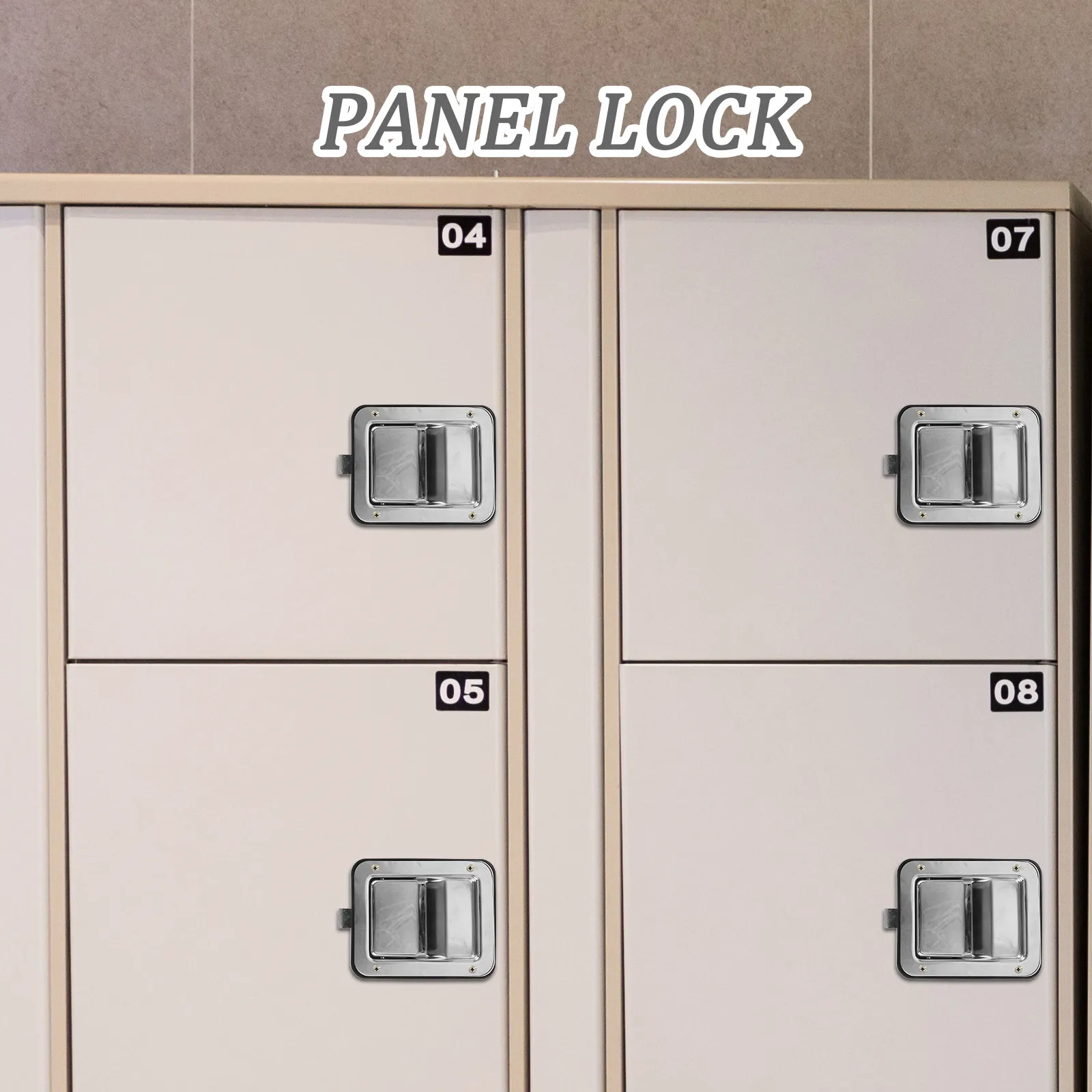 Stainless Steel Inlaid Panel Lock Trailer Toolbox Handle Latch Truck Paddle Latch Replacement Rv Utility Vehicle Lock