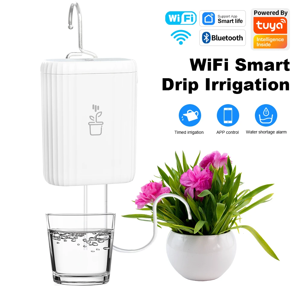 

Tuya WiFi Smart Drip Irrigation Automatic Garden Plant Flower Watering System Sprinkler Drip Irrigation Device Pump Timer Tool