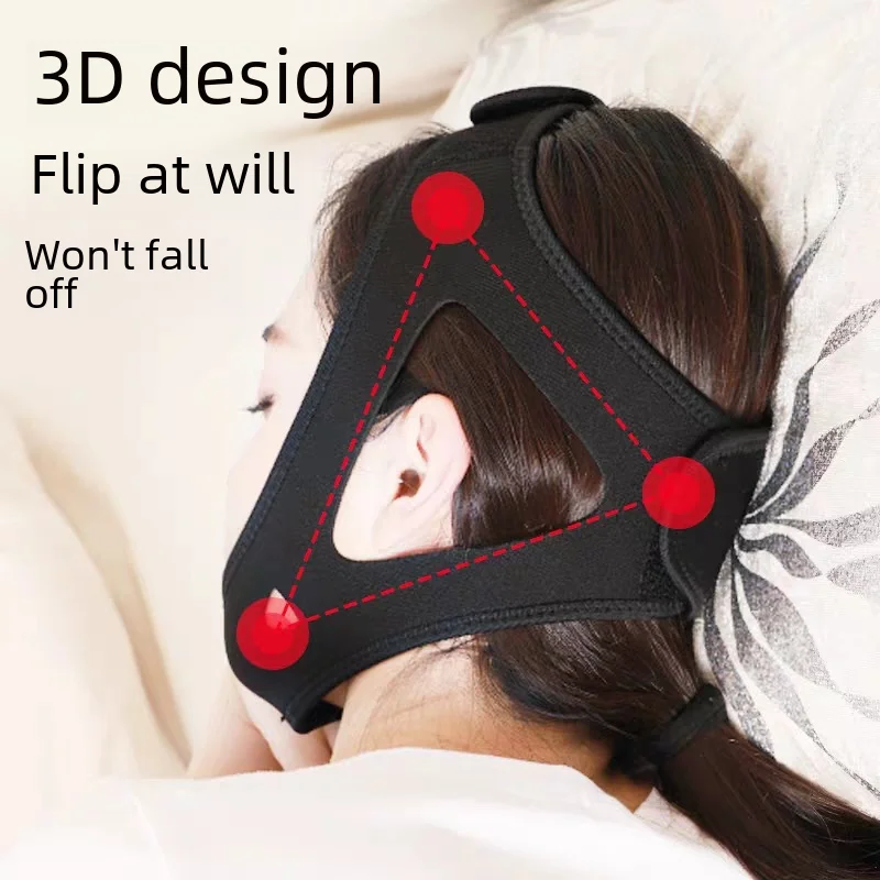 Diving Material V-face Adjustable Anti-snoring Mouth Breathing Corrector Chin Strap For Sleep Apnea