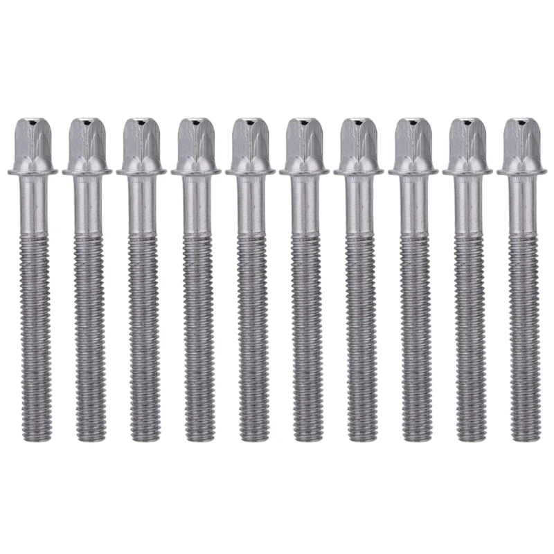 10 Pcs Durable Drum Tension Rod Metal Tight Screw for Musical Instruments