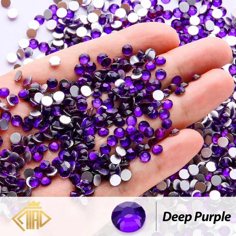QIAO SS6-SS30 Volcano Strass Glitzer Nagelkristalle Glas Nicht-Hotfix Silber Flachboden Glaskristalle Dekorationen DIY – Detail 7