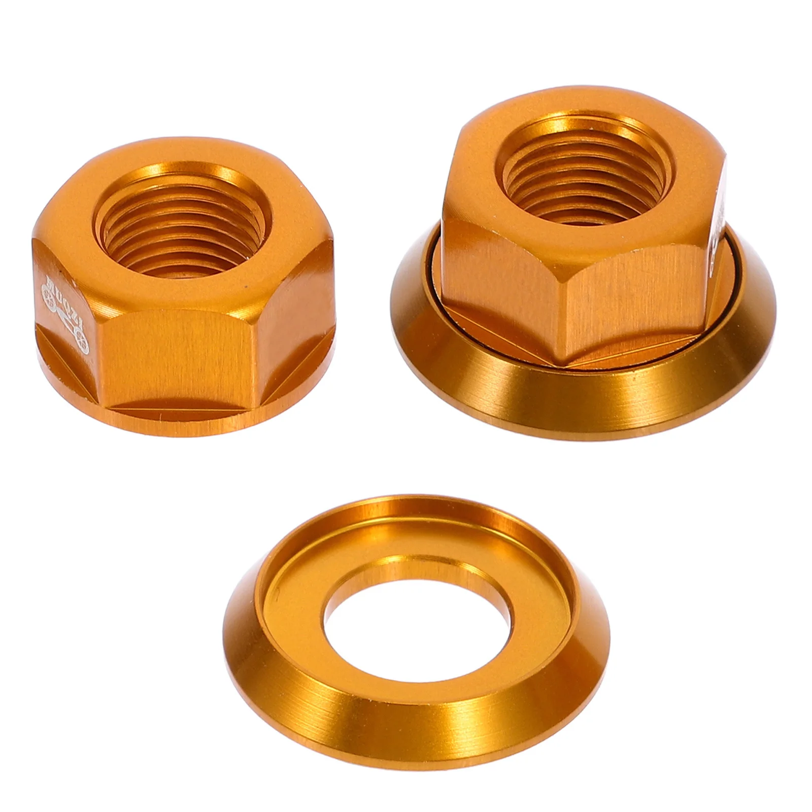 

2Pcs M10 Aluminum Alloy Nut Lightweight High Strength Fixed Gear Mountain Road Wheel Nuts Hub Nut Wheel Nuts