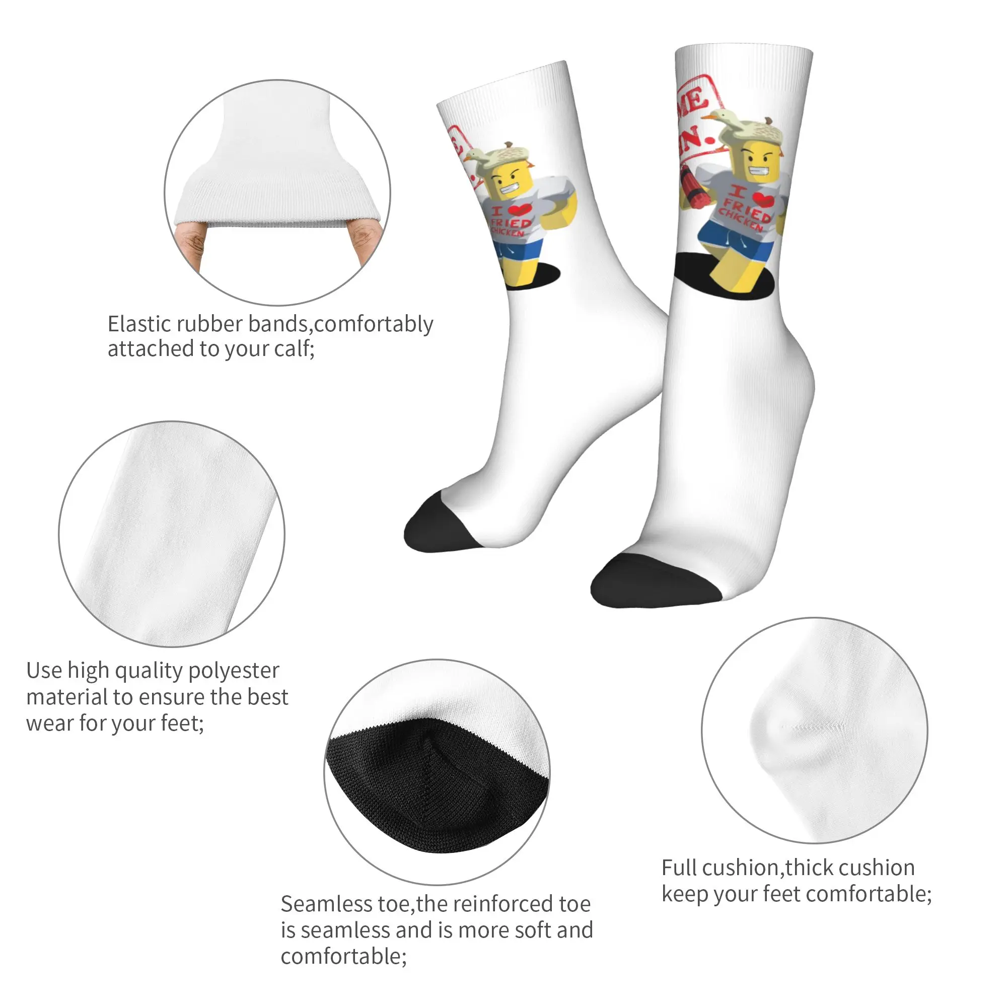 Shedletsky Blame John Forsakens ソックス メンズ レディース 面白い靴下 原宿 春 夏 秋 冬 ミドルチューブソックス ギフト、