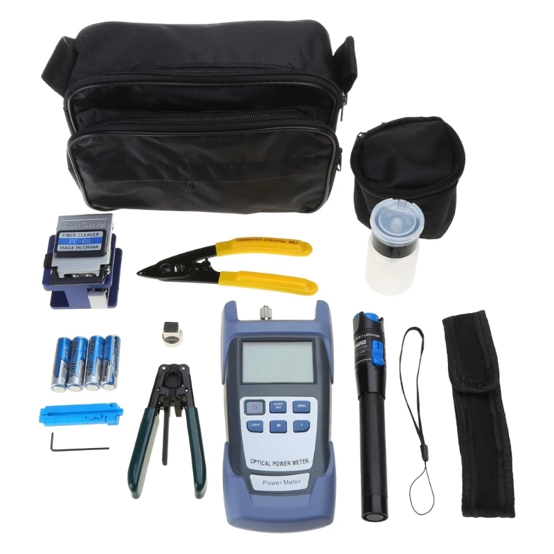 FTTH Optical Fiber Tool Kits Practical Fiber Cold Connection Tool FC-6S Fiber Cleaver Optical Power Meter Bag Hand Tools