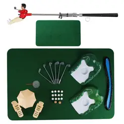 Mini gioco da golf Giochi da golf divertenti e realistici Mini set da golfista Giocattolo da golf sicuro Regalo di festa educativo per i bambini per sviluppare la pazienza