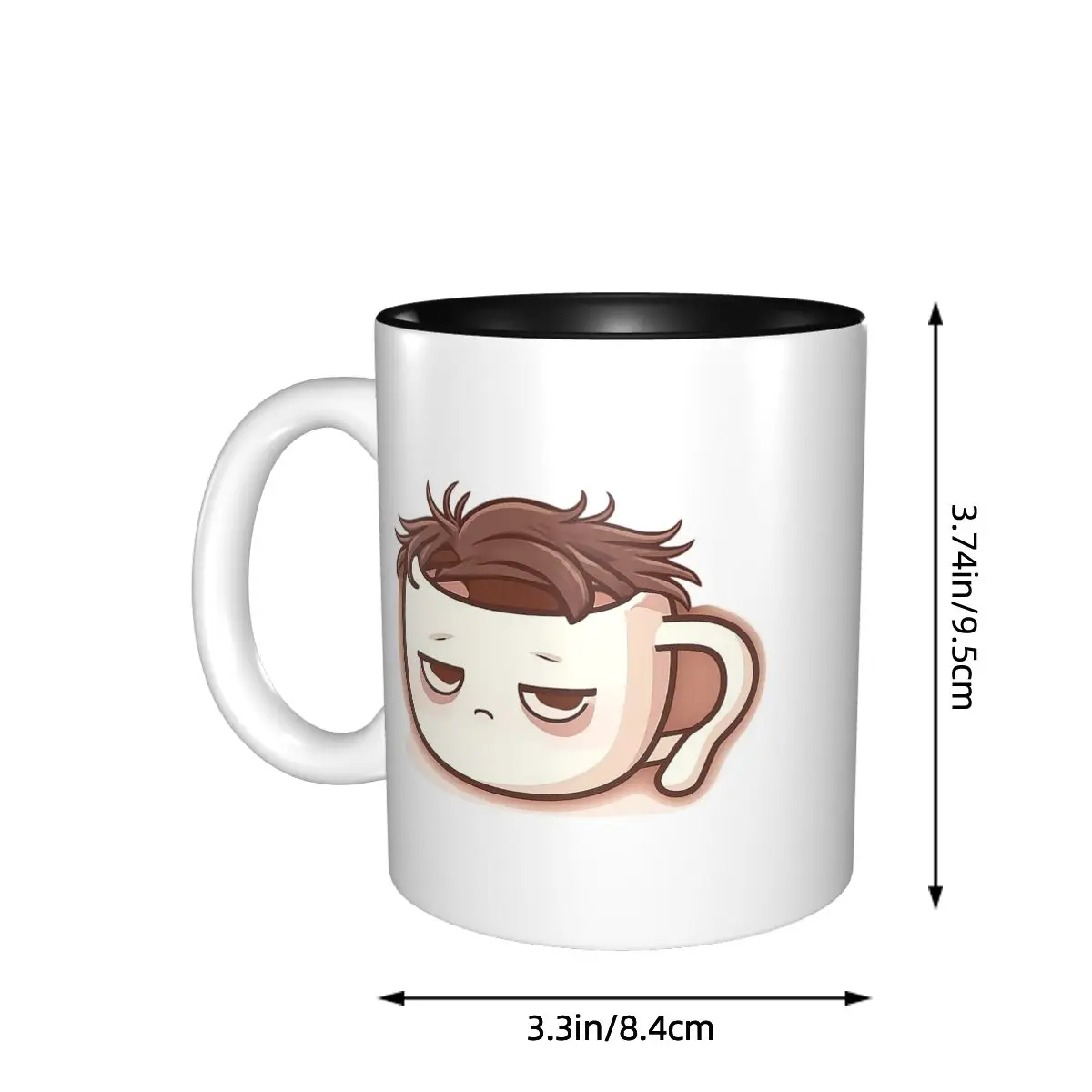 Tired Coffee Mug With Messy Hair Mug Funny Ceramic Coffee Cups Tea Mugs Milk Cup Drinkware Gifts for Woman Man